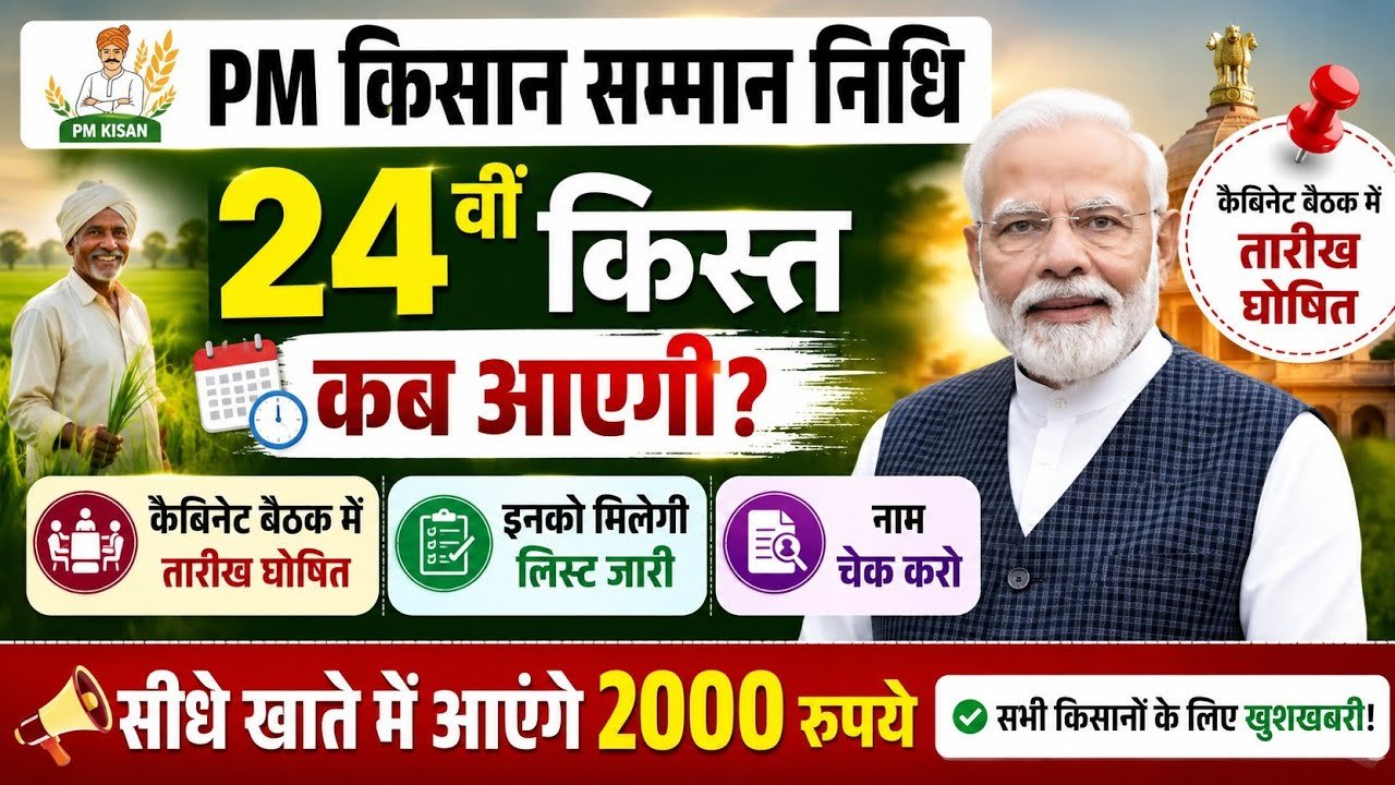 PM Kisan 24rd Installment Date 2026 Official Update | पीएम किसान 24वीं किस्त इस दिन आएगी